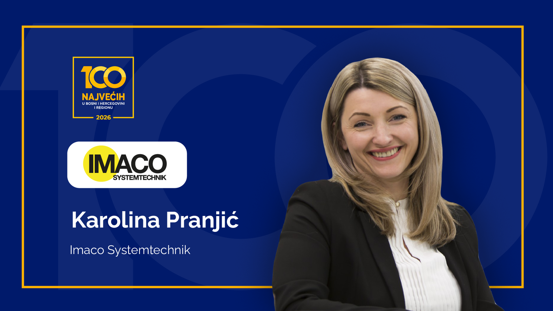 Karolina Pranjić, Imaco Systemtechnik: Saradnja bosanskohercegovačkih i njemačkih inženjera na mašinama za EU tržište